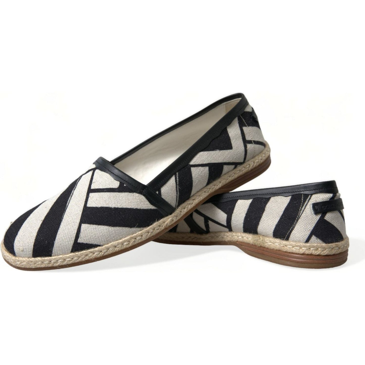 Dolce & Gabbana Chic Striped Canvas Espadrilles Dolce & Gabbana Gray