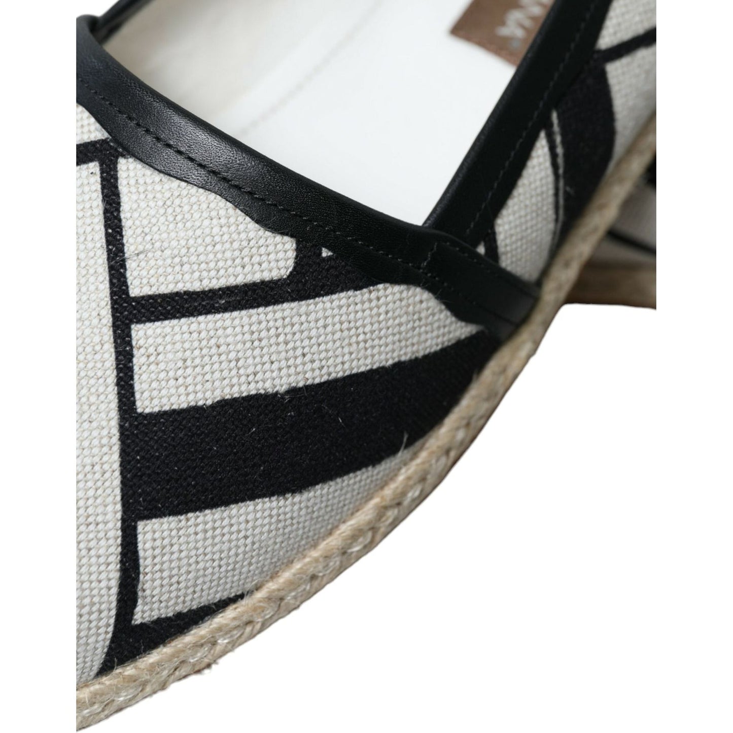 Dolce & Gabbana Chic Striped Canvas Espadrilles Dolce & Gabbana Black