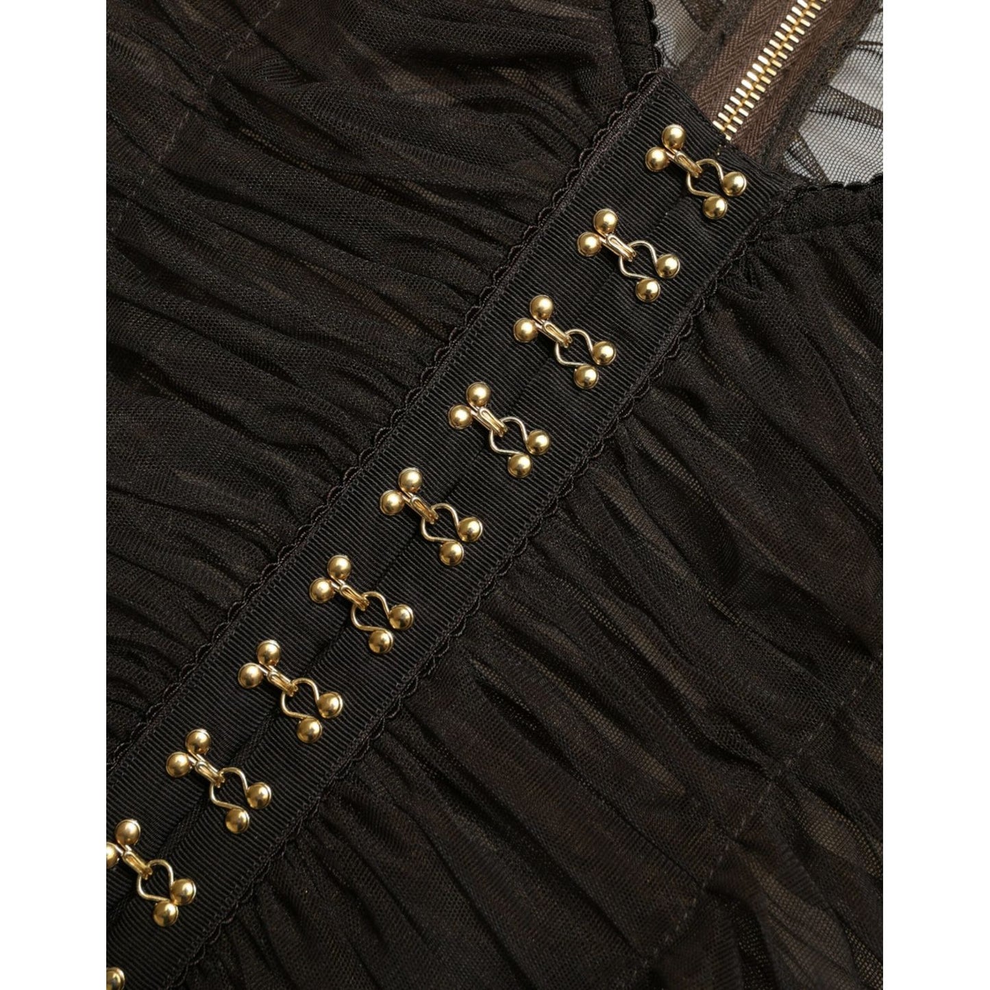 Dolce & Gabbana Embellished Cropped Sleeveless Top Dolce & Gabbana Black
