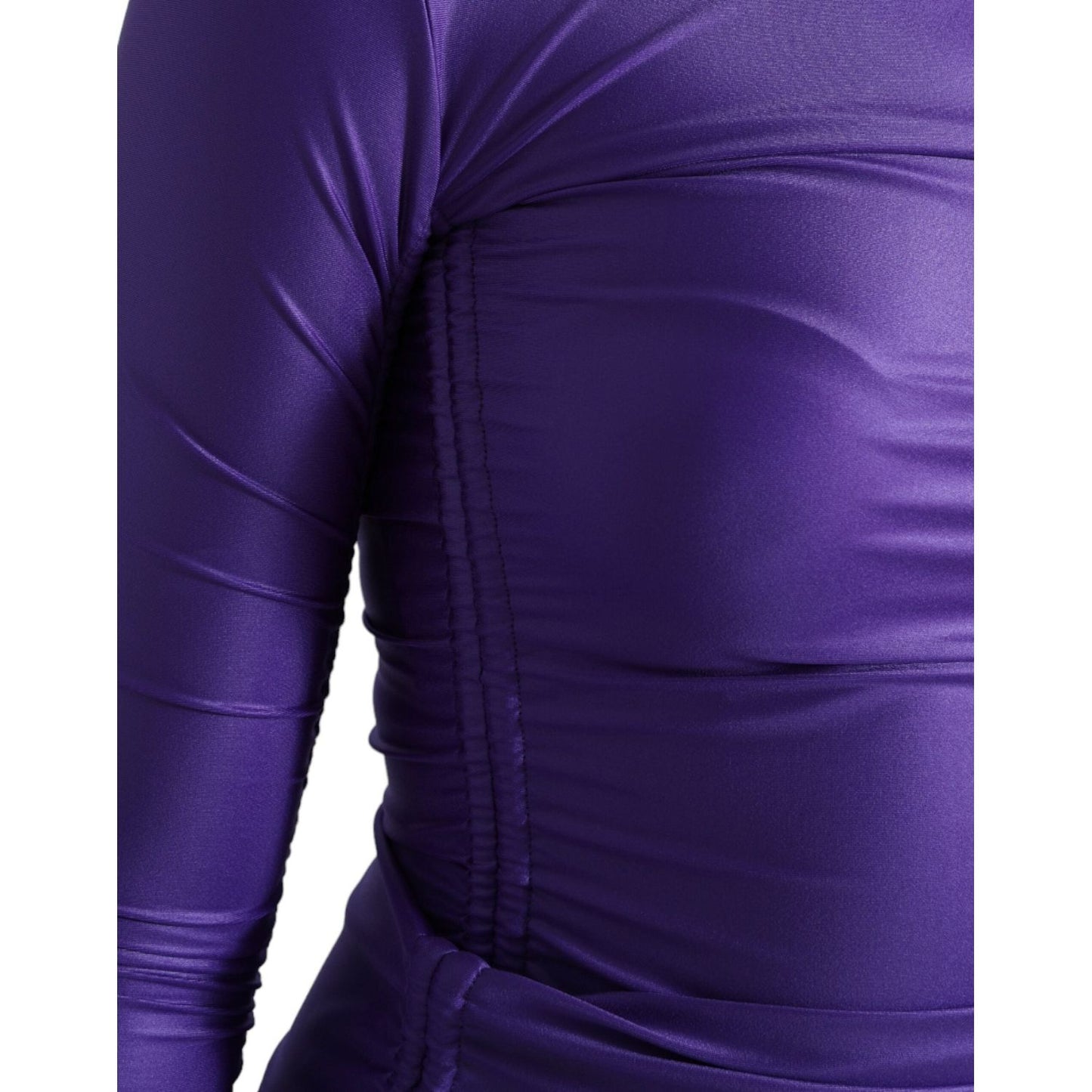 Dolce & Gabbana Elegant Long Sleeve Zip-Back Top Dolce & Gabbana Midnight Blue