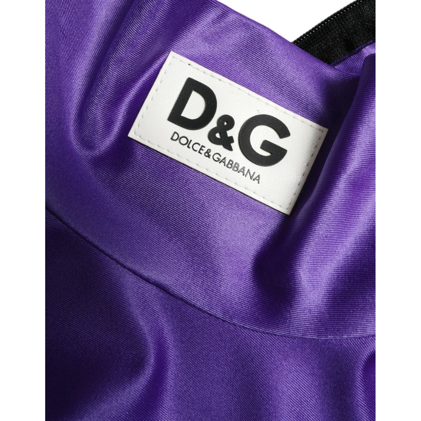 Dolce & Gabbana Elegant Long Sleeve Zip-Back Top Dolce & Gabbana Dark Slate Blue