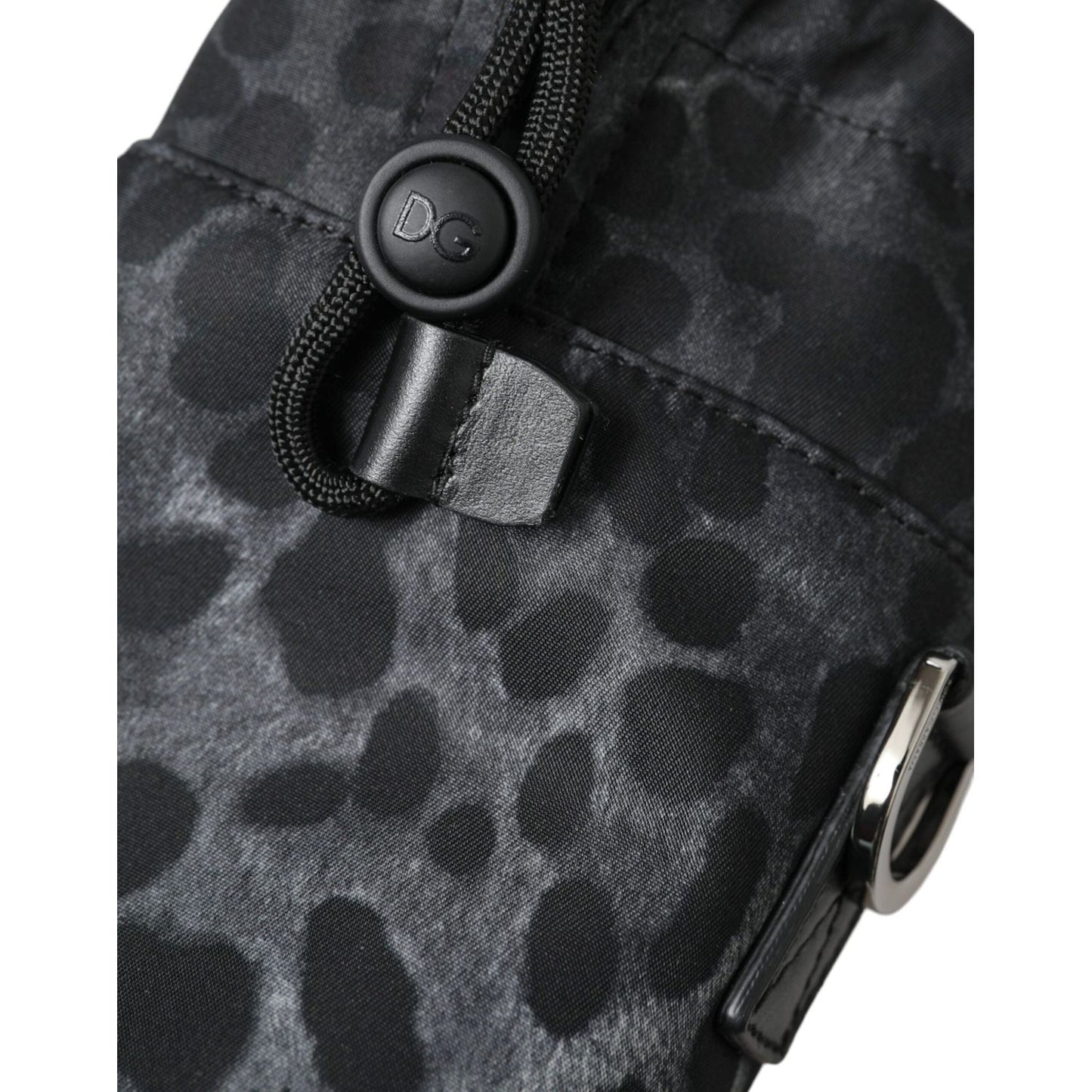 Dolce & Gabbana Chic Leopard Print Round Bottle Cage Dolce & Gabbana Dark Slate Gray
