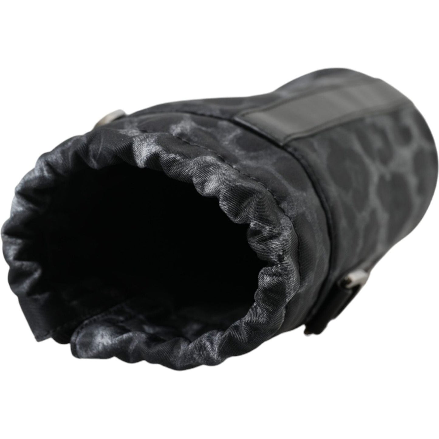 Dolce & Gabbana Chic Leopard Print Round Bottle Cage Dolce & Gabbana Dark Slate Gray