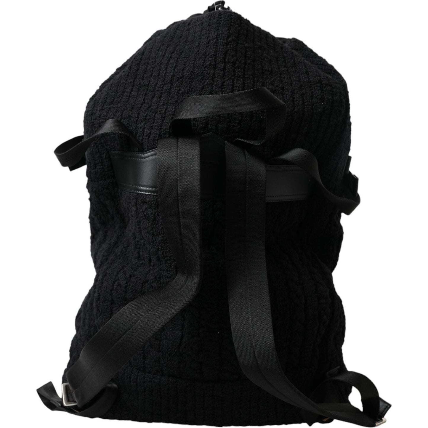Dolce & Gabbana Elegant Tricot Wool-Blend Backpack in Black Dolce & Gabbana Black