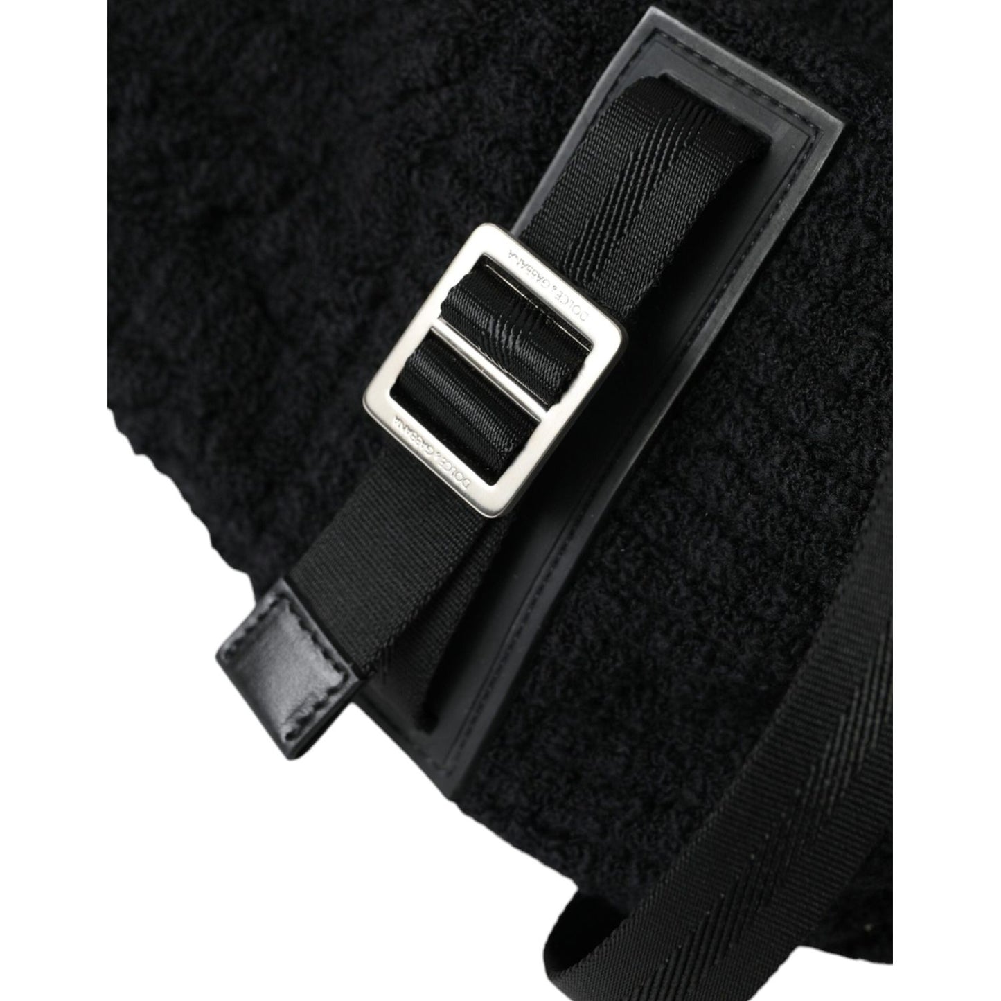 Dolce & Gabbana Elegant Tricot Wool-Blend Backpack in Black Dolce & Gabbana Black