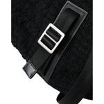 Dolce & Gabbana Elegant Tricot Wool-Blend Backpack in Black Dolce & Gabbana Black