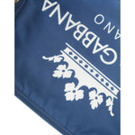Dolce & Gabbana Elegant Blue Nylon Zipped Clutch Dolce & Gabbana Dark Slate Blue