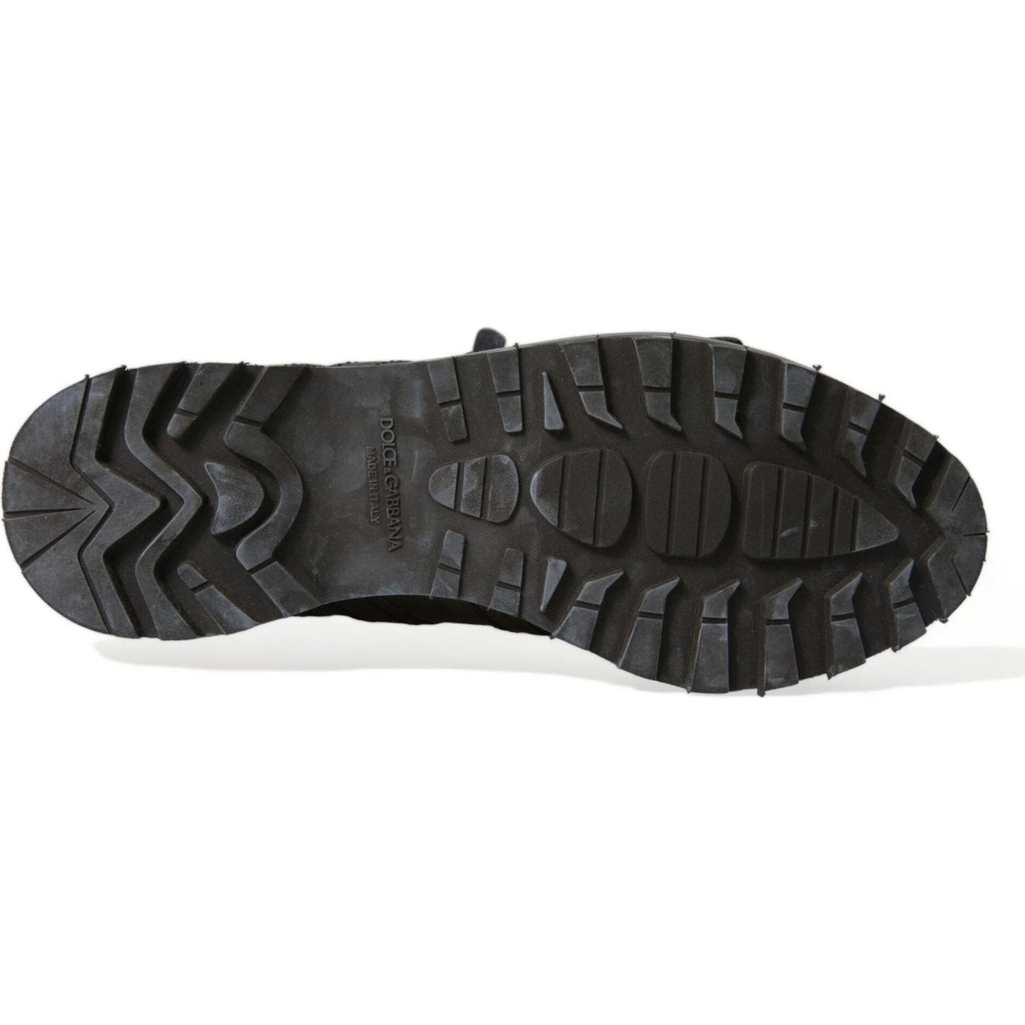 Dolce & Gabbana Black Leather Ankle Strap Boots Dolce & Gabbana Dark Slate Gray