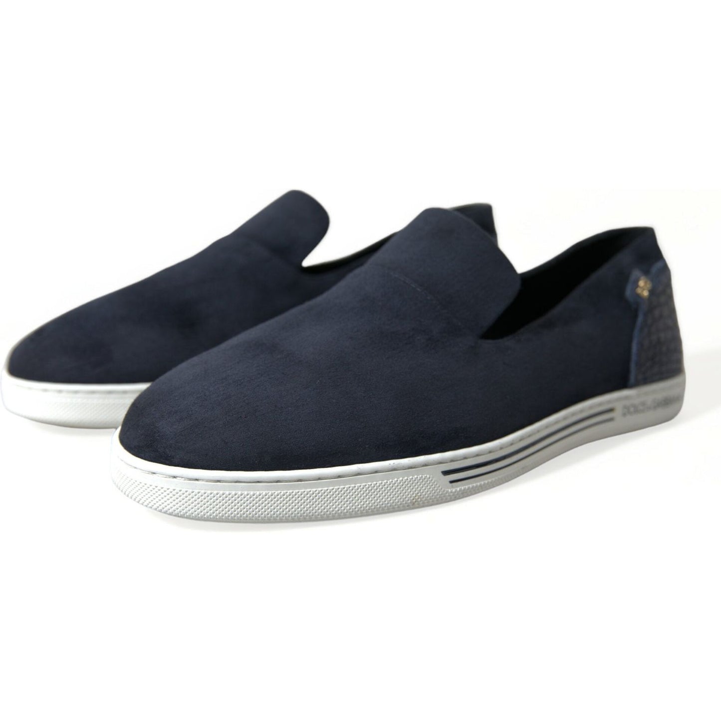 Dolce & Gabbana Elegant Blue Suede Leather Loafers Dolce & Gabbana Dark Slate Gray
