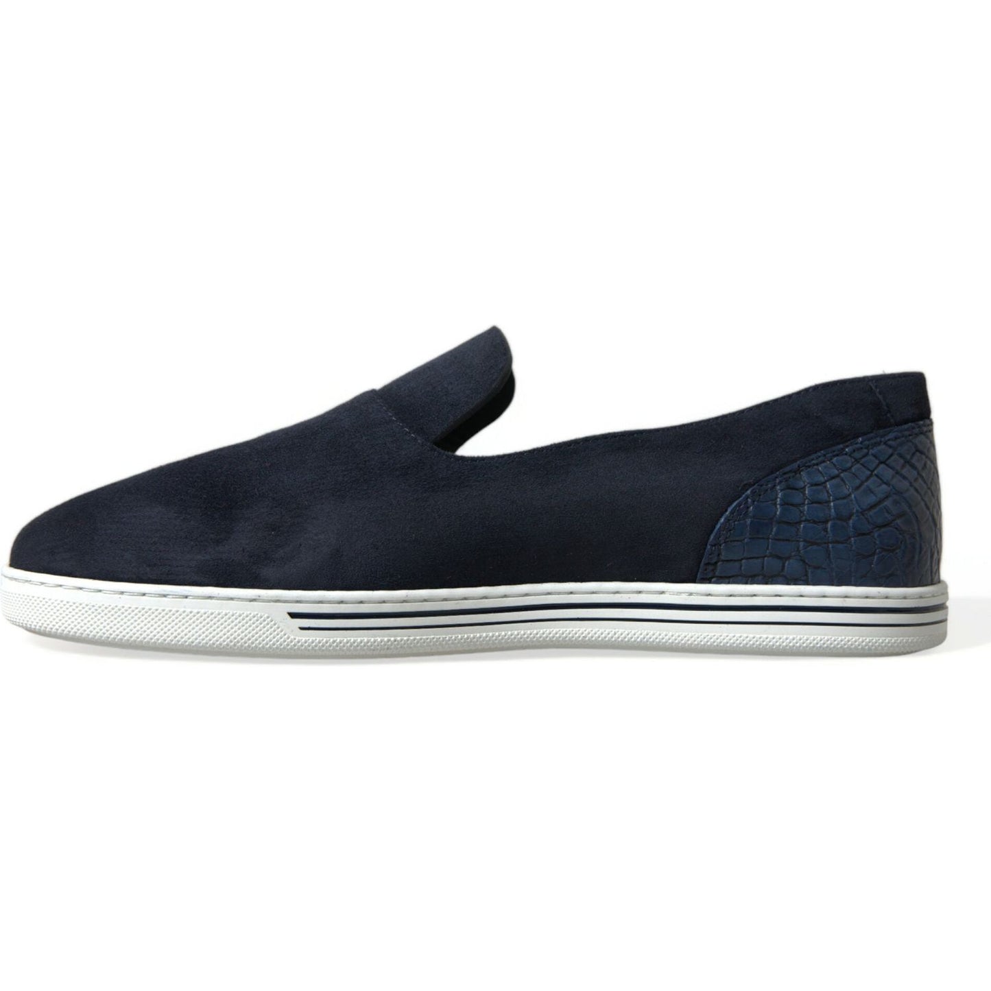 Dolce & Gabbana Elegant Blue Suede Leather Loafers Dolce & Gabbana Dark Slate Gray