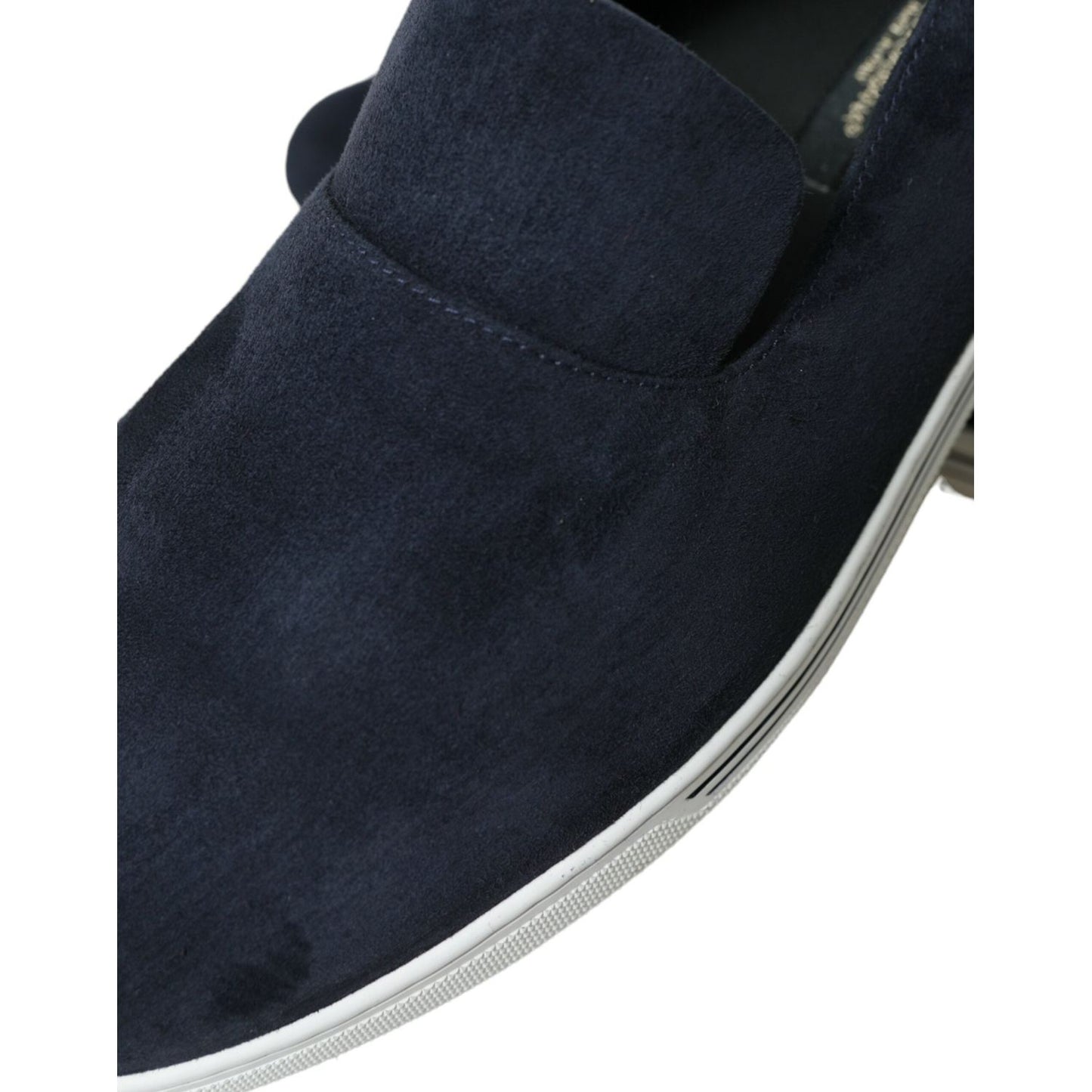 Dolce & Gabbana Elegant Blue Suede Leather Loafers Dolce & Gabbana Dark Slate Gray