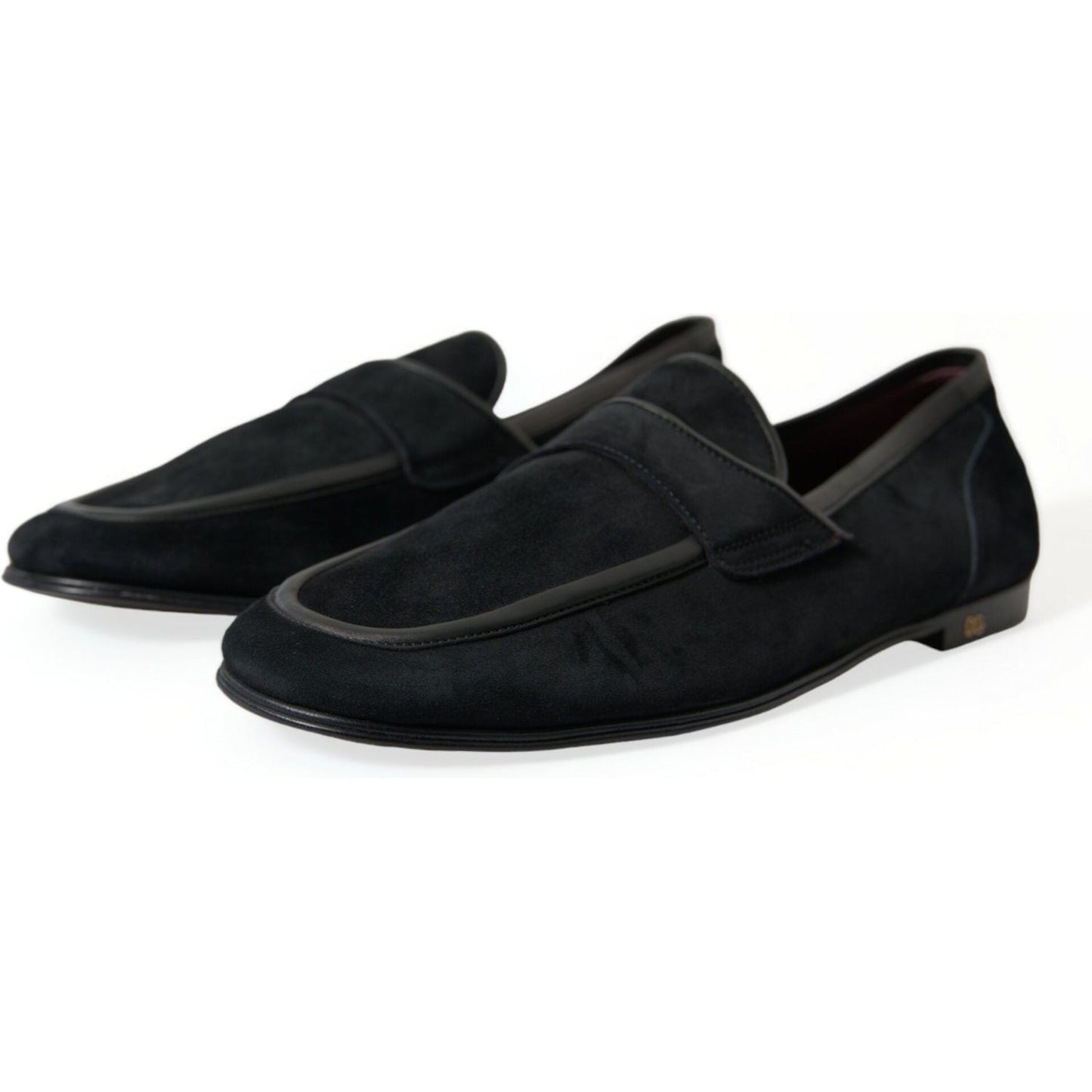 Dolce & Gabbana Elegant Velvet Black Loafers for Men Dolce & Gabbana Black