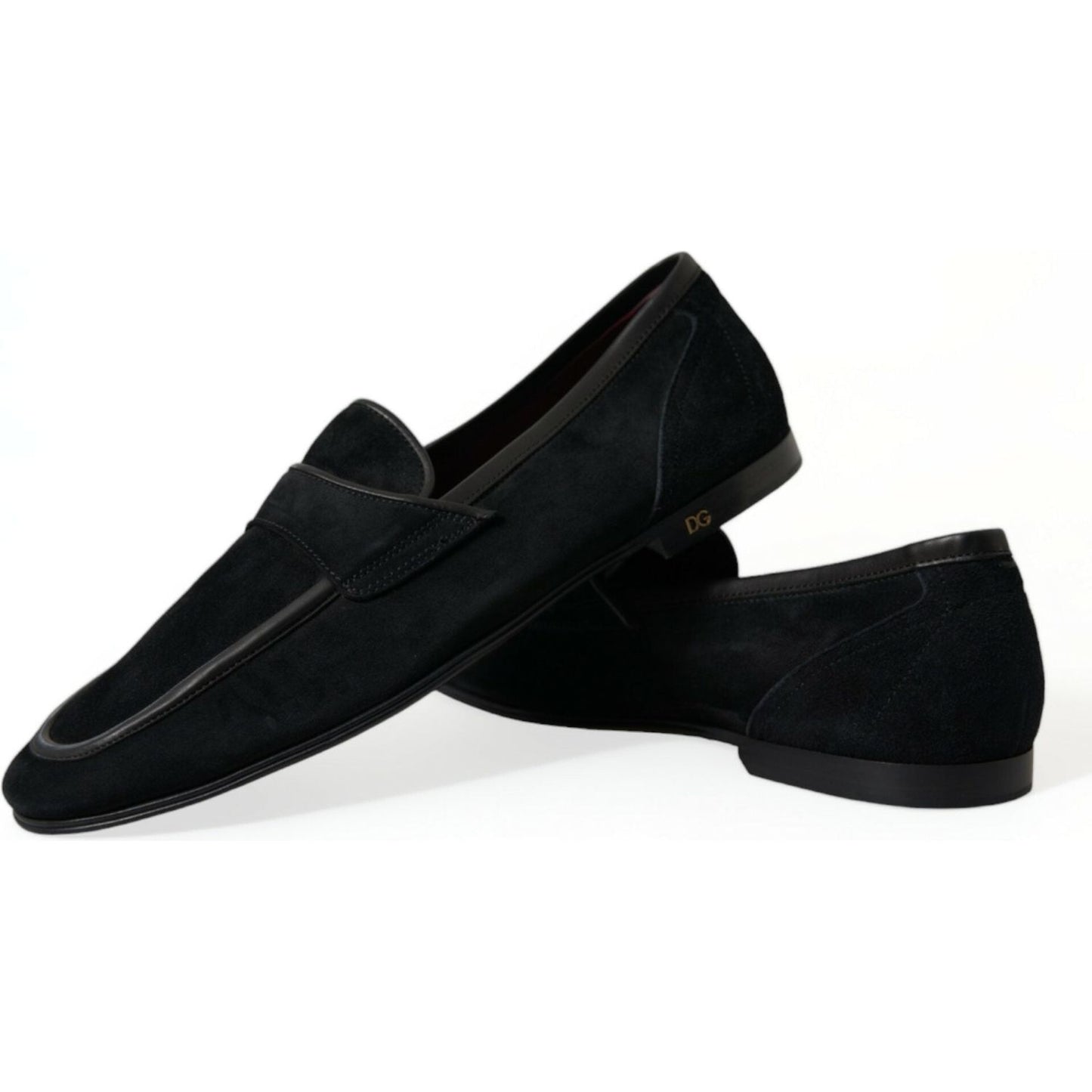 Dolce & Gabbana Elegant Velvet Black Loafers for Men Dolce & Gabbana Black