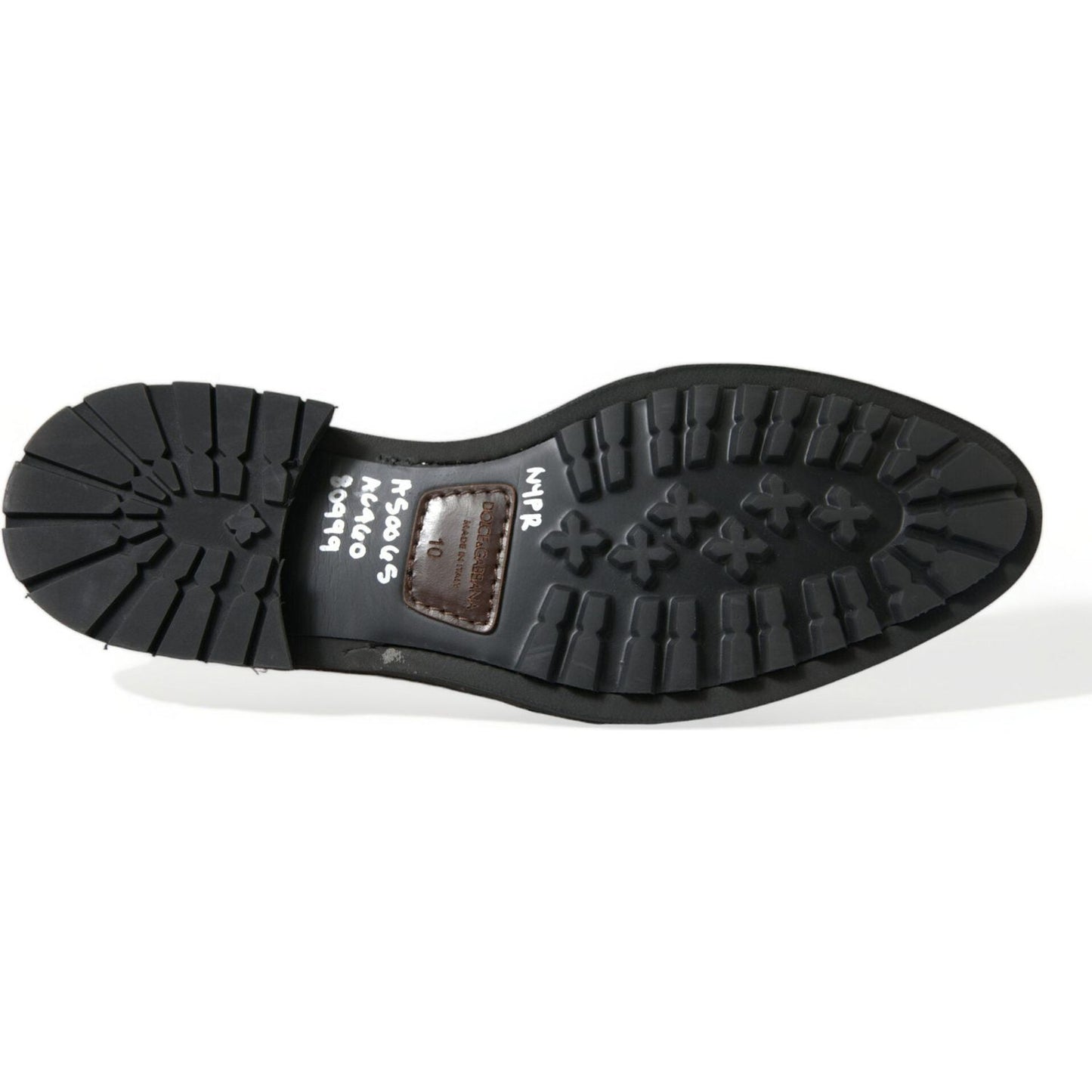 Dolce & Gabbana Elegant Black Leather Studded Loafers Dolce & Gabbana Dark Slate Gray