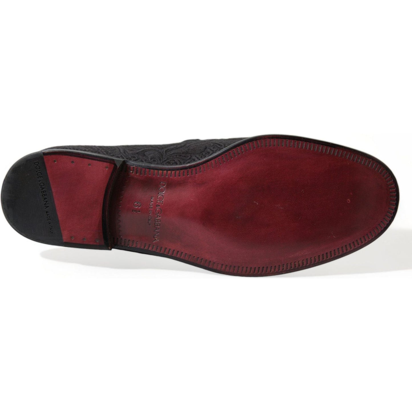 Dolce & Gabbana Elegant Black Brocade Dress Loafers Dolce & Gabbana Dark Slate Gray