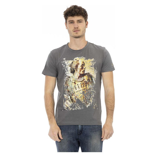 Trussardi Action Gray Cotton Men T-Shirt