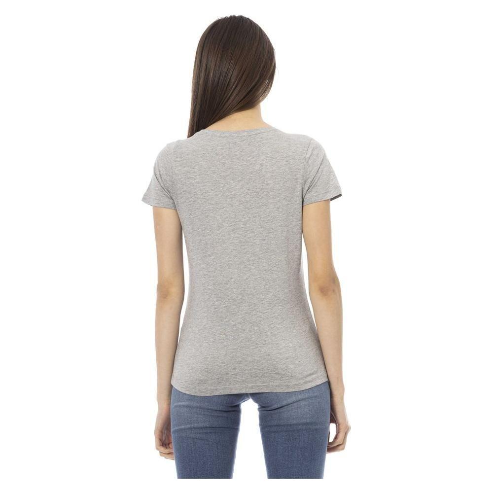 Trussardi Action Gray Cotton Women T-Shirt Trussardi Action Gray
