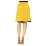 Jacob Cohen Yellow Wool Women Skirt Jacob Cohen Sandy Brown
