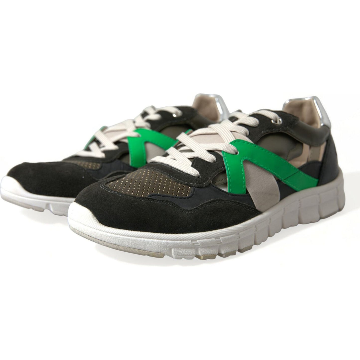 Dolce & Gabbana Exquisite Multicolor Low-Top Designer Sneakers Dolce & Gabbana Light Gray
