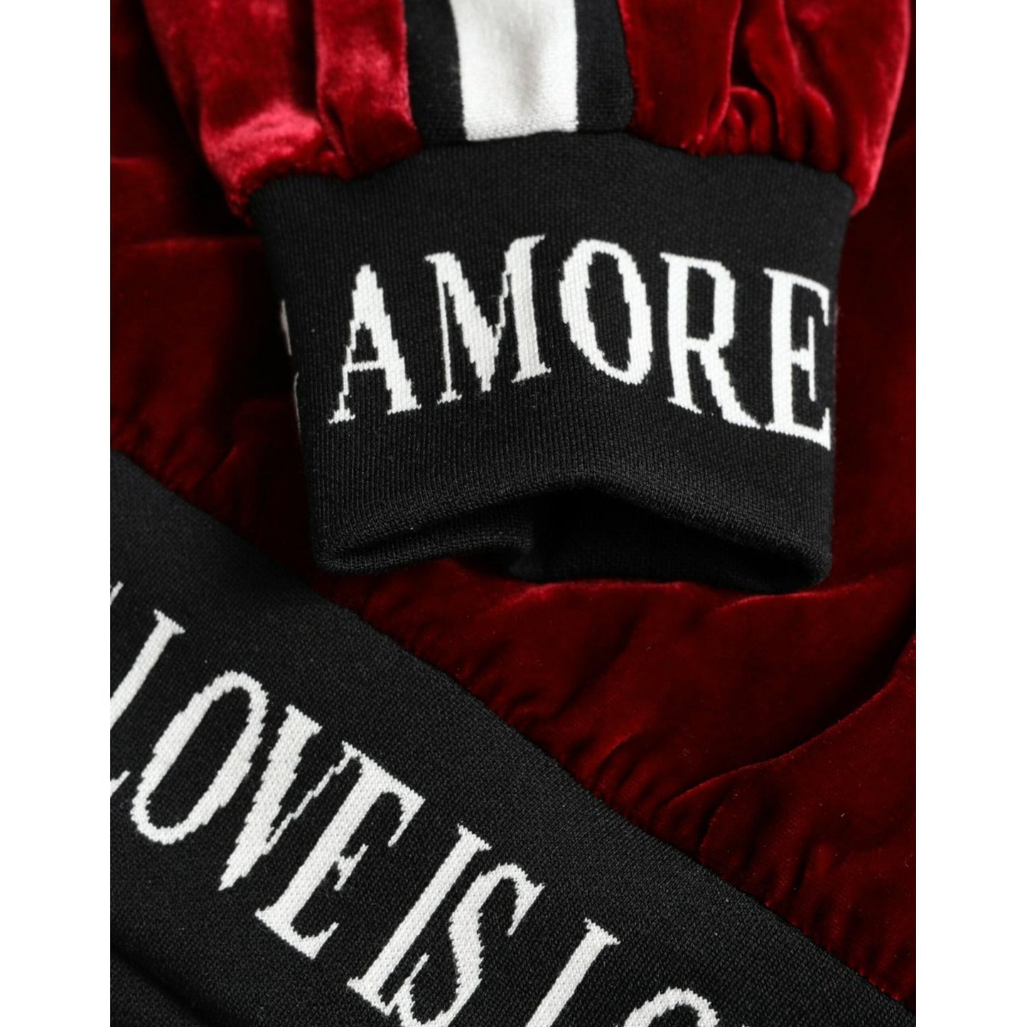 Dolce & Gabbana Elegant Burgundy Silk-Blend Sweater Dolce & Gabbana Black