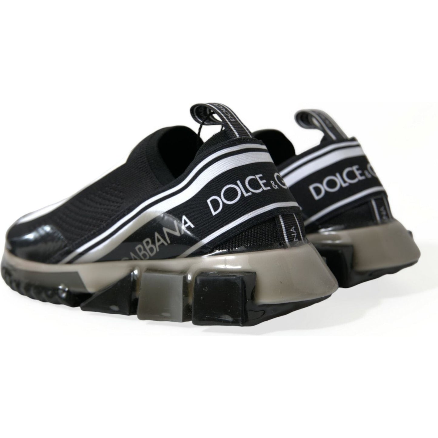 Dolce & Gabbana Elegant Black & White Sorrento Sneakers Dolce & Gabbana Light Gray