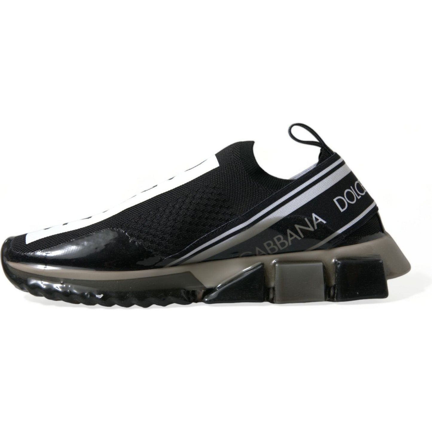 Dolce & Gabbana Elegant Black & White Sorrento Sneakers Dolce & Gabbana Dark Slate Gray