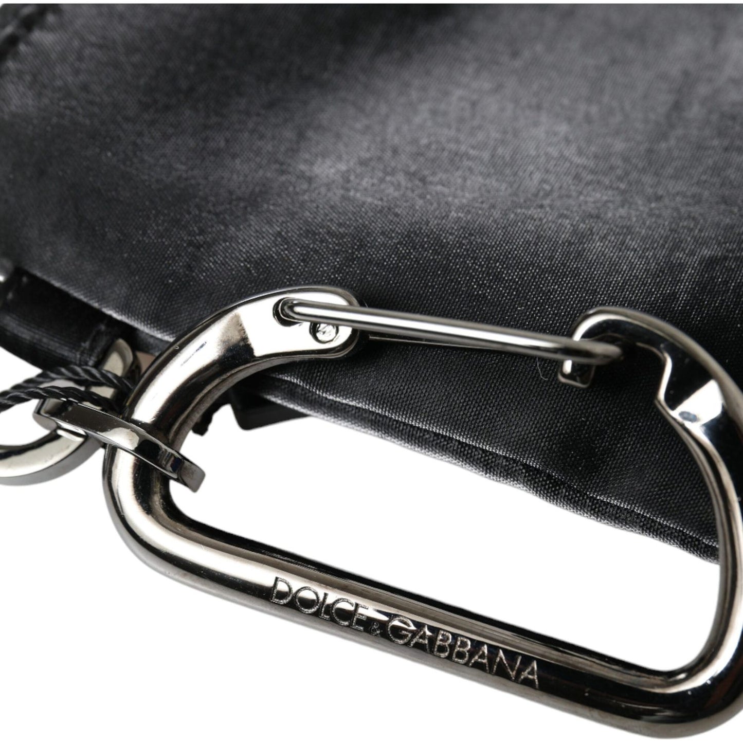 Dolce & Gabbana Chic Nylon-Leather Designer Pouch Dolce & Gabbana Dark Slate Gray