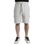 Dolce & Gabbana Beige Cotton Corduroy Men's Bermuda Shorts Dolce & Gabbana Gray