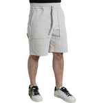Dolce & Gabbana Beige Cotton Corduroy Men's Bermuda Shorts Dolce & Gabbana Gray