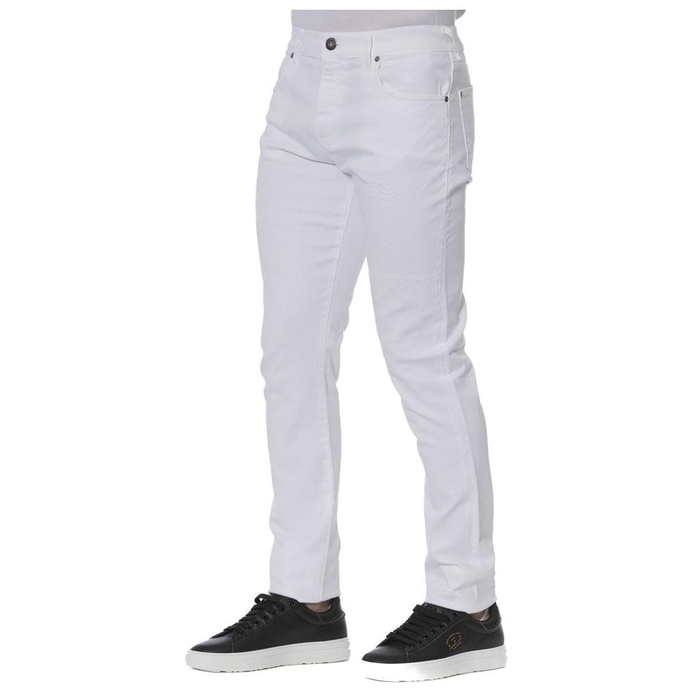Trussardi Jeans White Cotton Men Jeans TR-24106-W31