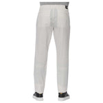Trussardi Jeans White Cotton Men's Trouser TR-24103-W44