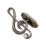 Dolce & Gabbana Silver Brass Tremble Clef Crystal Cufflinks SMYK322