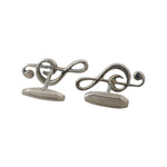 Dolce & Gabbana Silver Brass Tremble Clef Crystal Cufflinks SMYK322