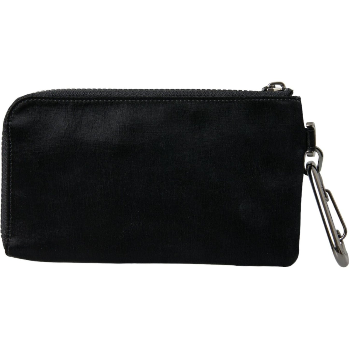 Dolce & Gabbana Sleek Designer Nylon-Leather Pouch in Black Dolce & Gabbana Black