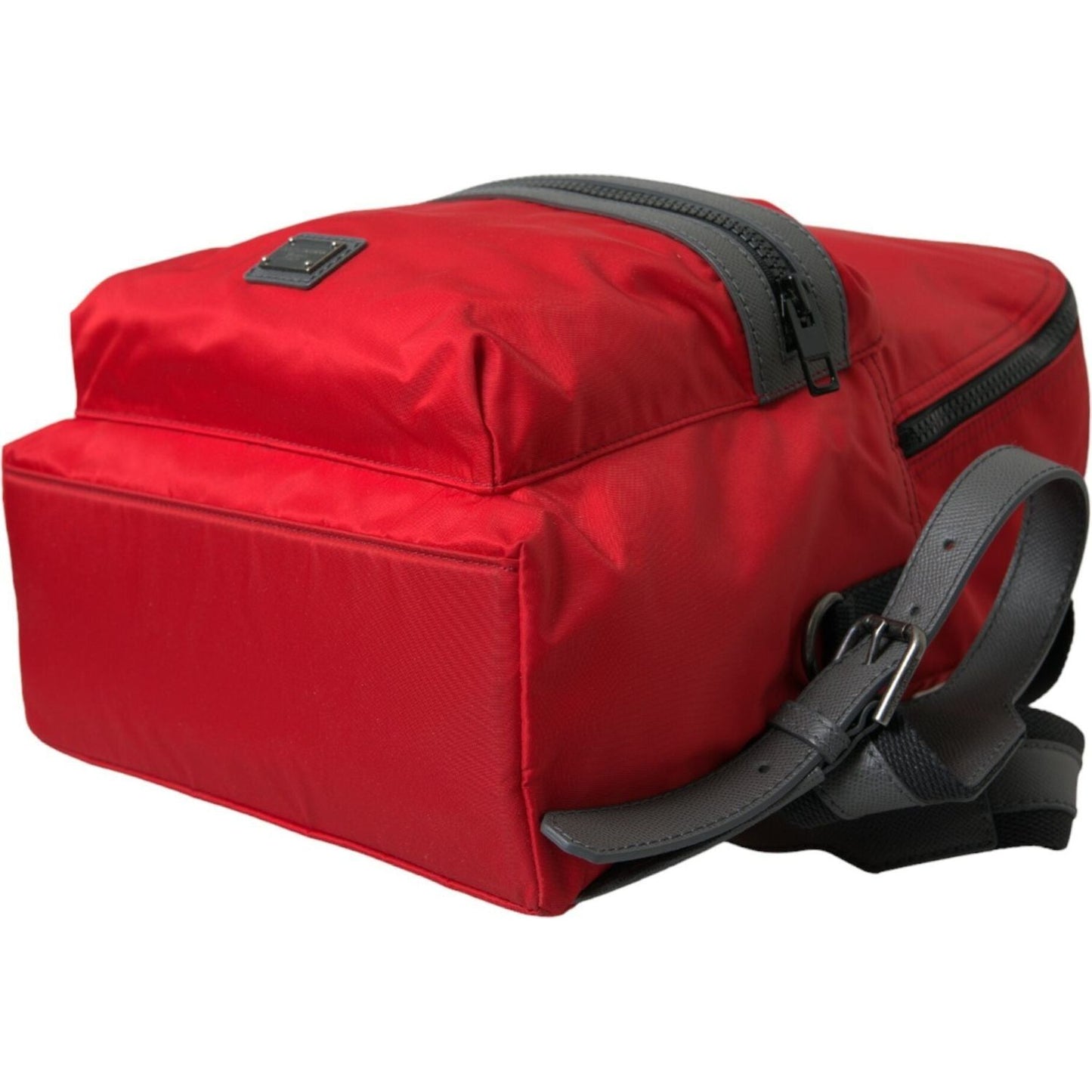 Dolce & Gabbana Elegant Red Nylon-Leather Backpack Dolce & Gabbana Firebrick