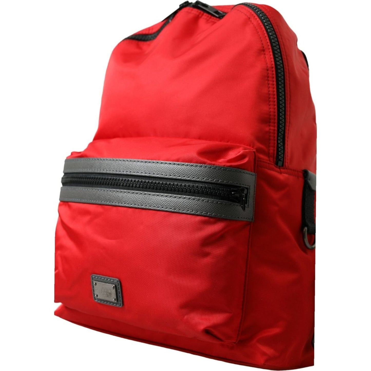 Dolce & Gabbana Elegant Red Nylon-Leather Backpack Dolce & Gabbana Firebrick