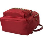 Dolce & Gabbana Embellished Red Backpack with Gold Detailing Dolce & Gabbana Brown
