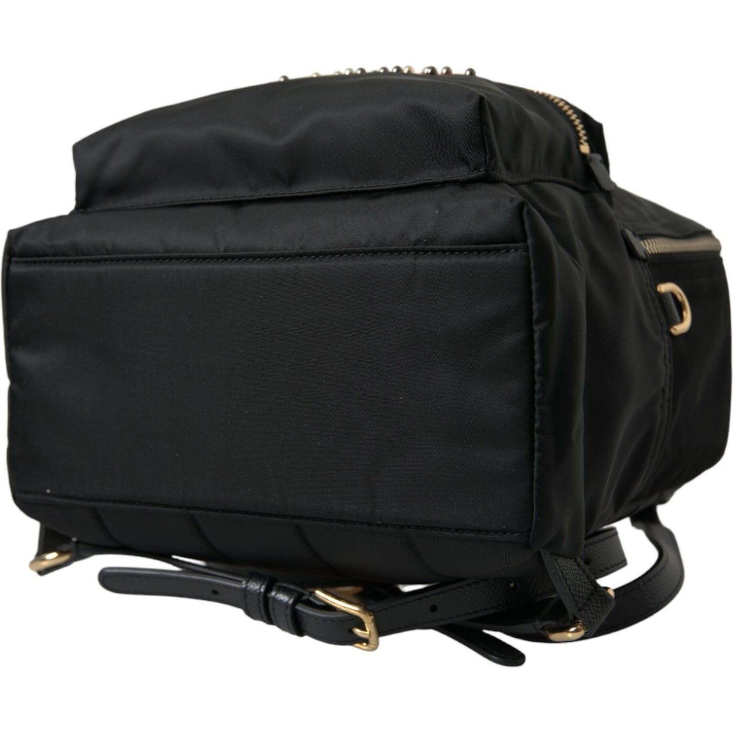 Dolce & Gabbana Elegant Embellished Black Backpack Dolce & Gabbana Black