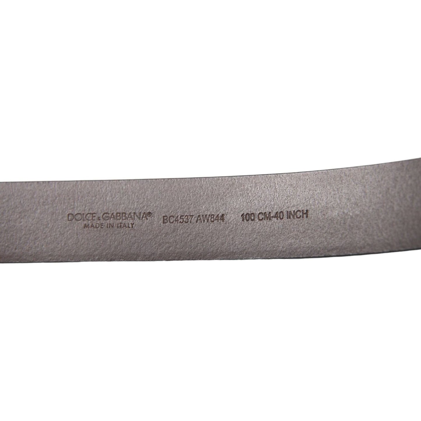 Dolce & Gabbana Elegant Calf Leather Belt with Metal Buckle Closure Dolce & Gabbana Slate Gray