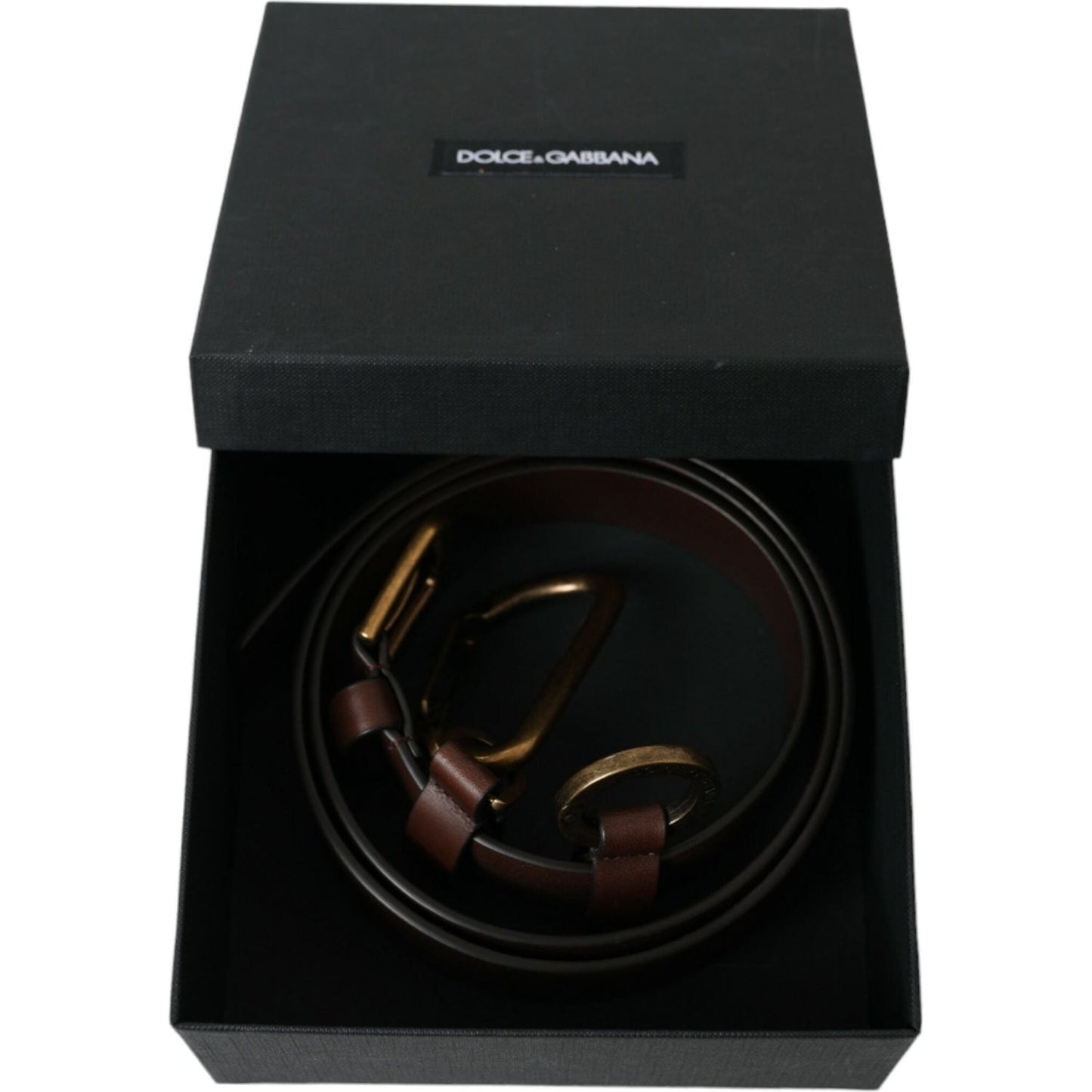 Dolce & Gabbana Elegant Calf Leather Belt with Metal Buckle Closure Dolce & Gabbana Black