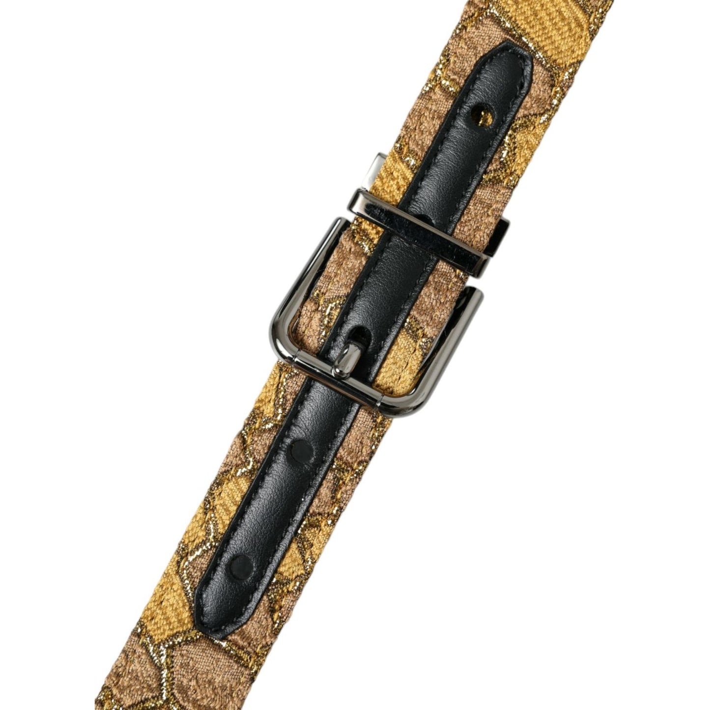 Dolce & Gabbana Elegant Gold Leather Belt Dolce & Gabbana Dim Gray