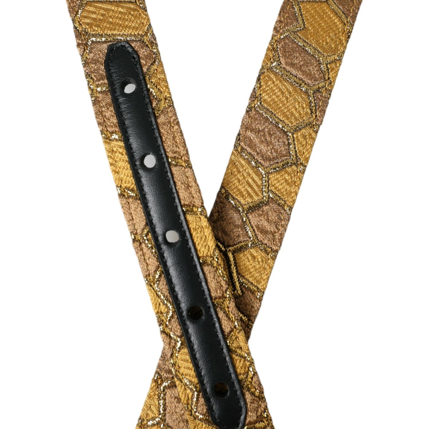 Dolce & Gabbana Elegant Gold Leather Belt Dolce & Gabbana Sienna