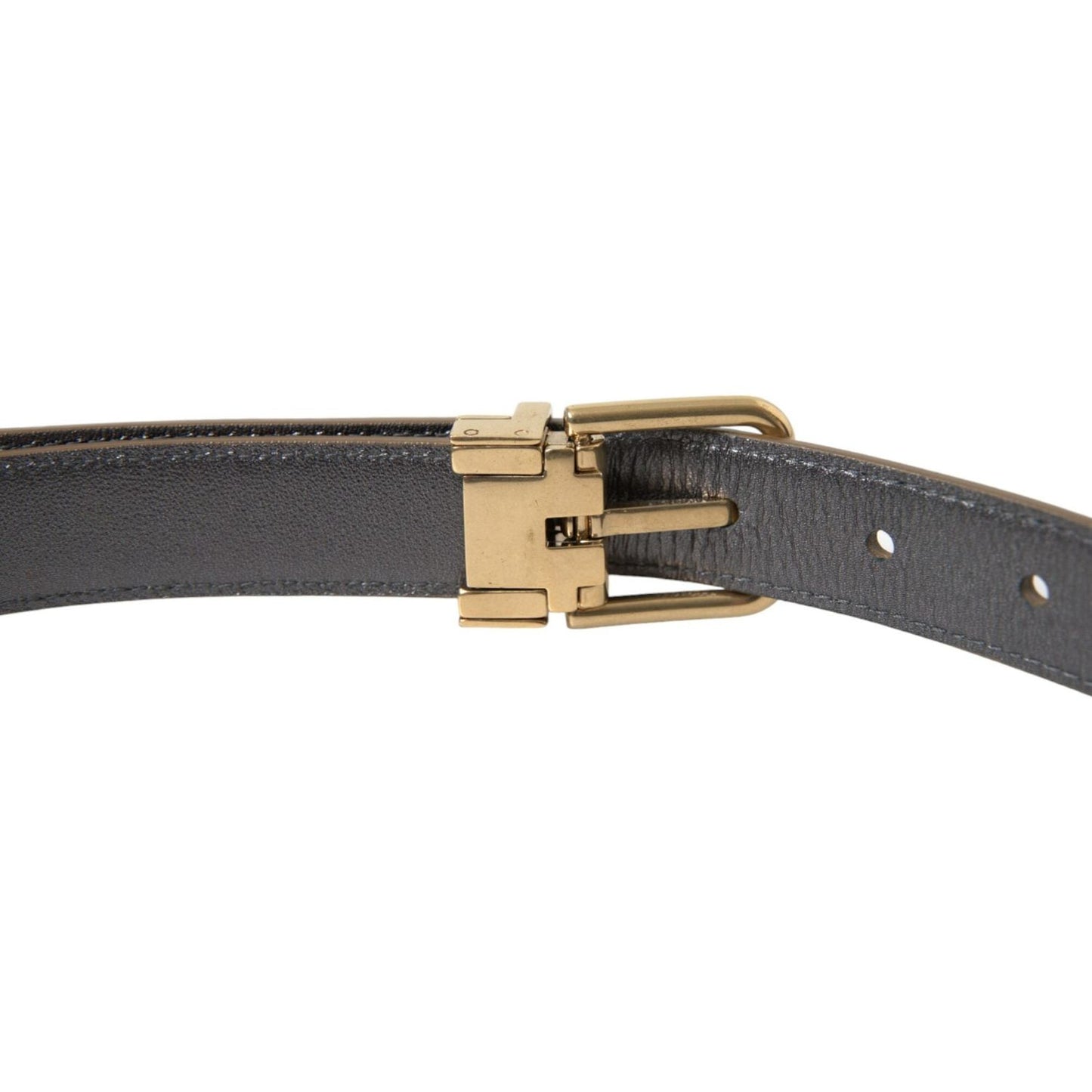 Dolce & Gabbana Metallic Gold Leather Belt - Timeless Elegance Dolce & Gabbana Dark Slate Gray