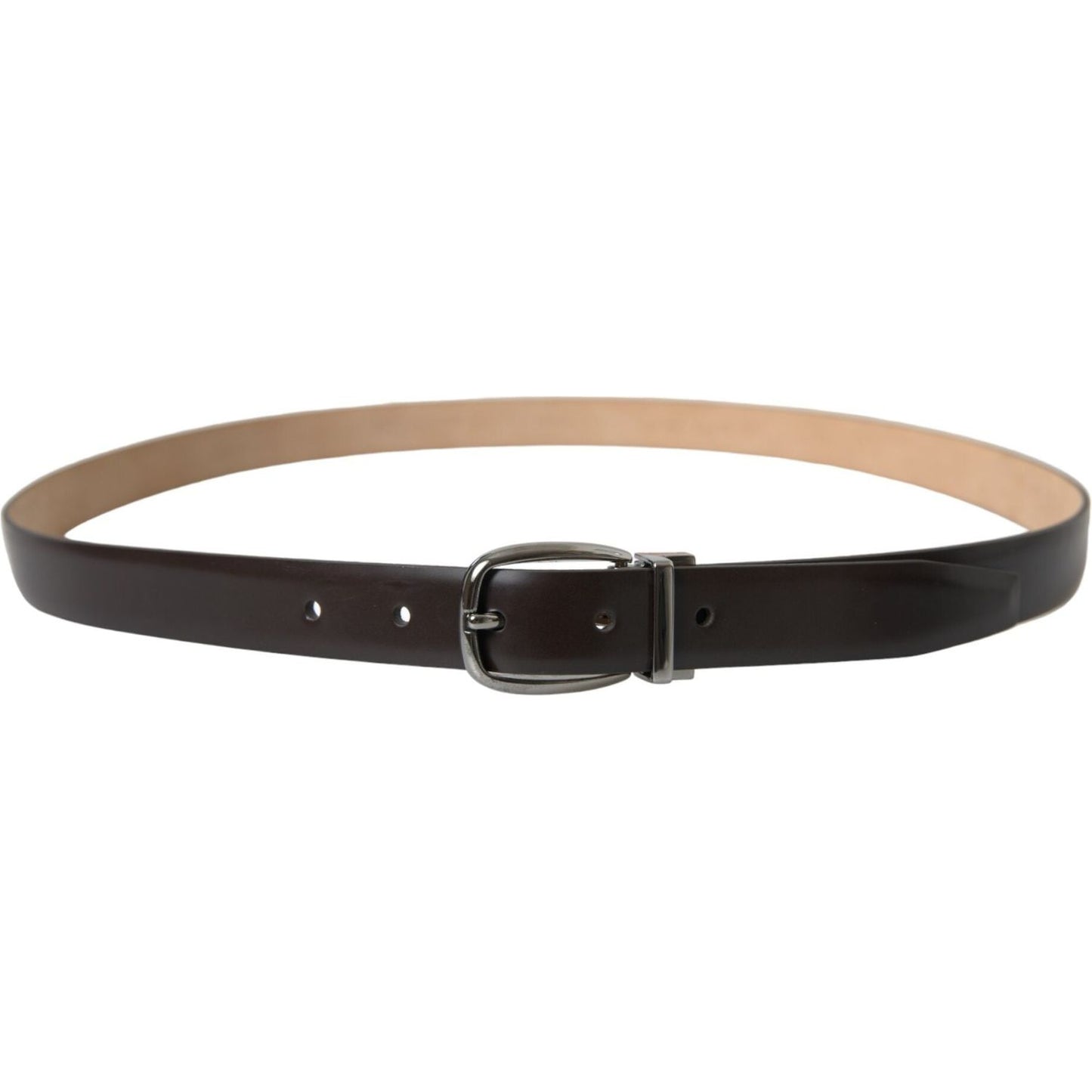 Dolce & Gabbana Elegant Leather Belt with Eye-Catching Buckle Dolce & Gabbana Tan