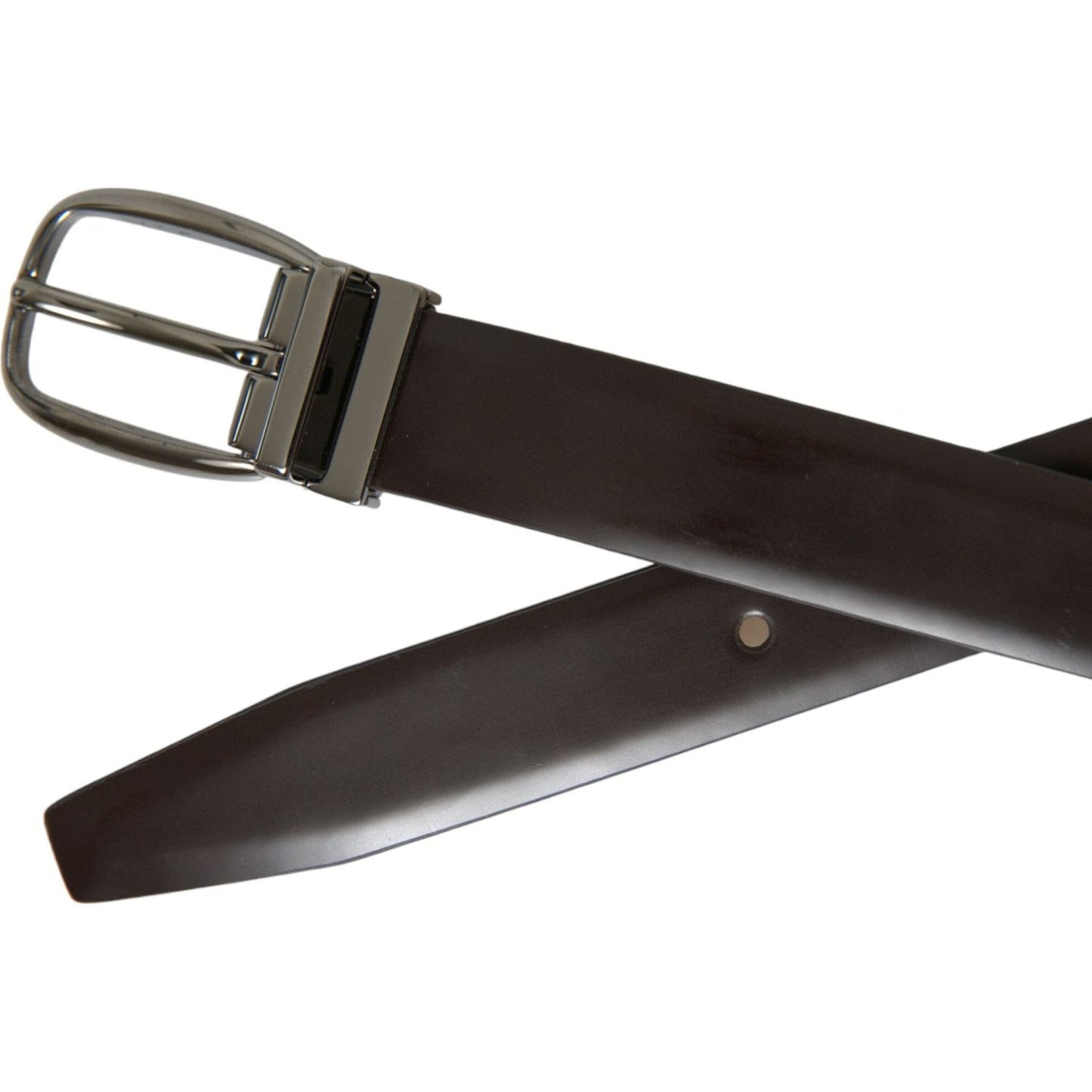 Dolce & Gabbana Elegant Leather Belt with Eye-Catching Buckle Dolce & Gabbana Dark Slate Gray