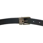 Dolce & Gabbana Black Suede Leather Gold Metal Buckle Belt BEL9126-110