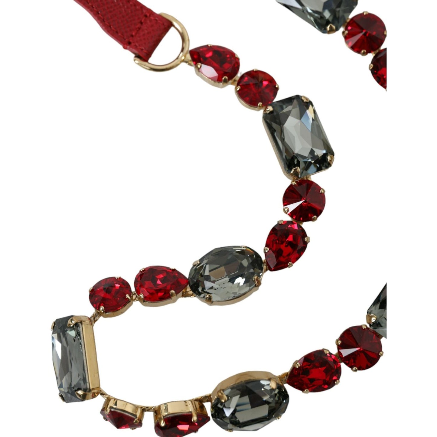 Dolce & Gabbana Radiant Red Crystal Buckle Waist Belt Dolce & Gabbana Dark Slate Gray