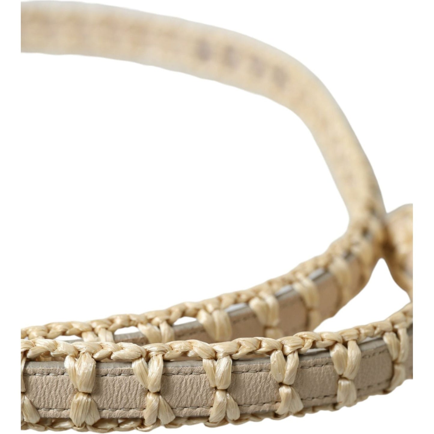 Dolce & Gabbana Elegant Beige Leather Waist Belt Dolce & Gabbana Tan