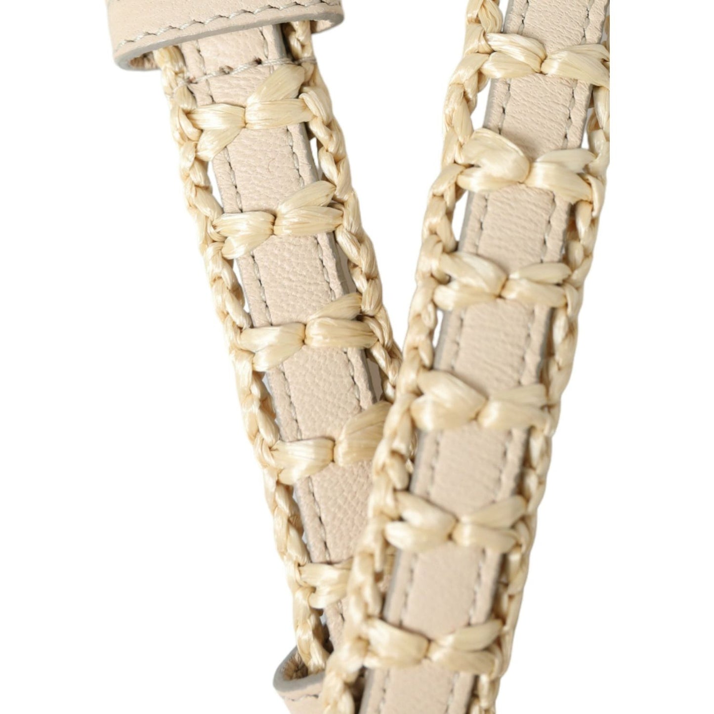 Dolce & Gabbana Elegant Beige Leather Waist Belt Dolce & Gabbana Wheat