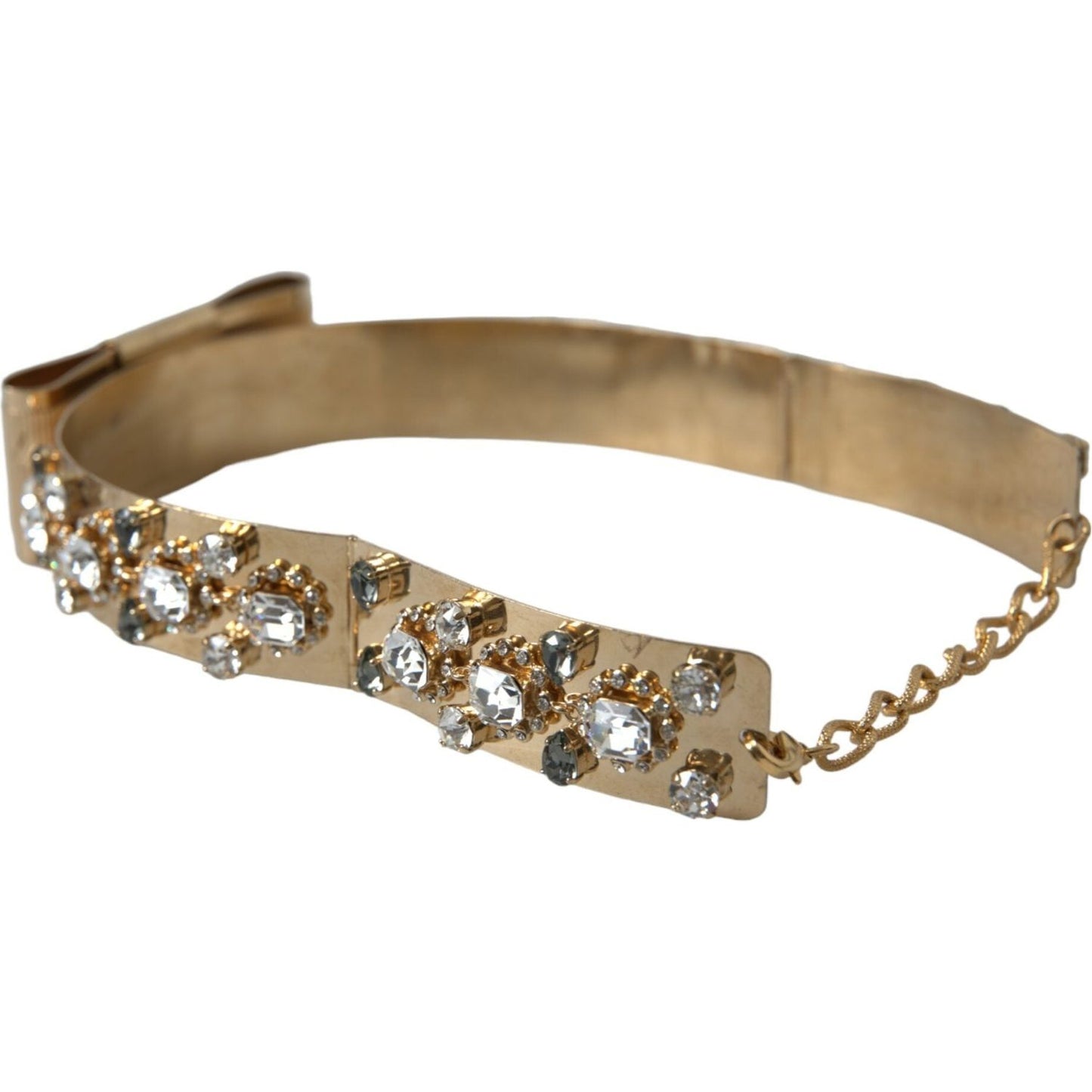 Dolce & Gabbana Gold-Tone Crystal Embellished Waist Belt Dolce & Gabbana Dim Gray